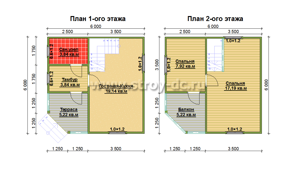 План дома 6x6