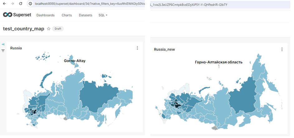 Добавить новую карту в чарт Country Map в Apache Superset