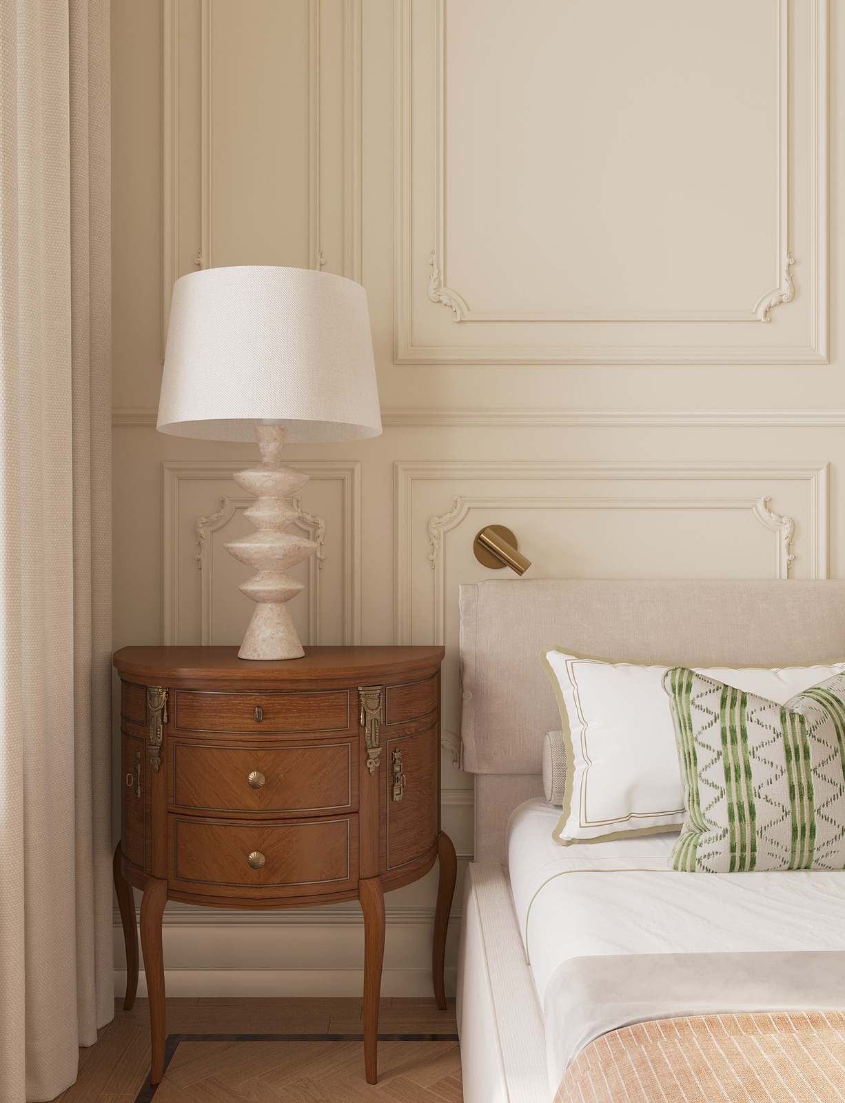 Настольная лампа Arteriors Home в интерьере дизайнера Екатерины Фёдоровой