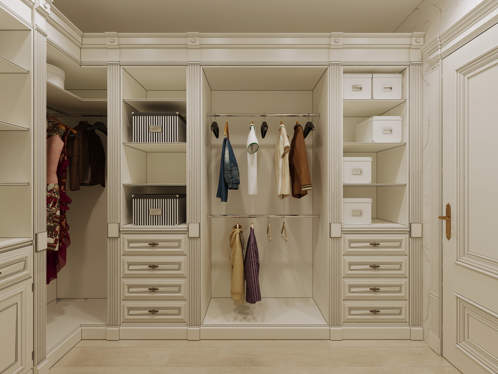 Примеры небольших гардеробных комнат фото