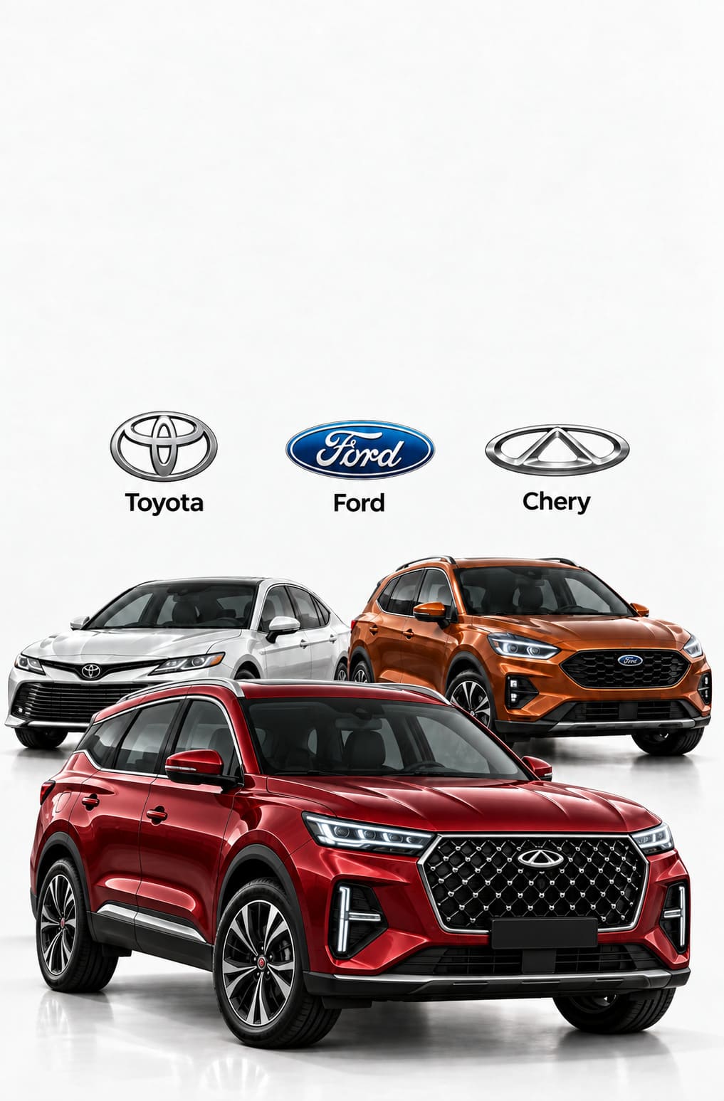 Toyota, Ford, Chery