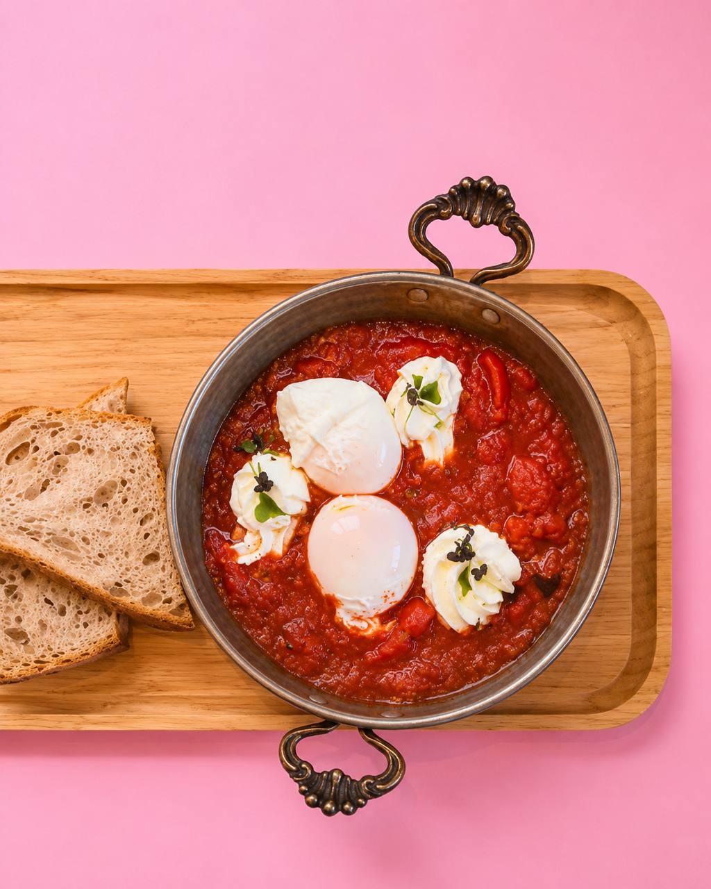 Запеченая яичница с овощами