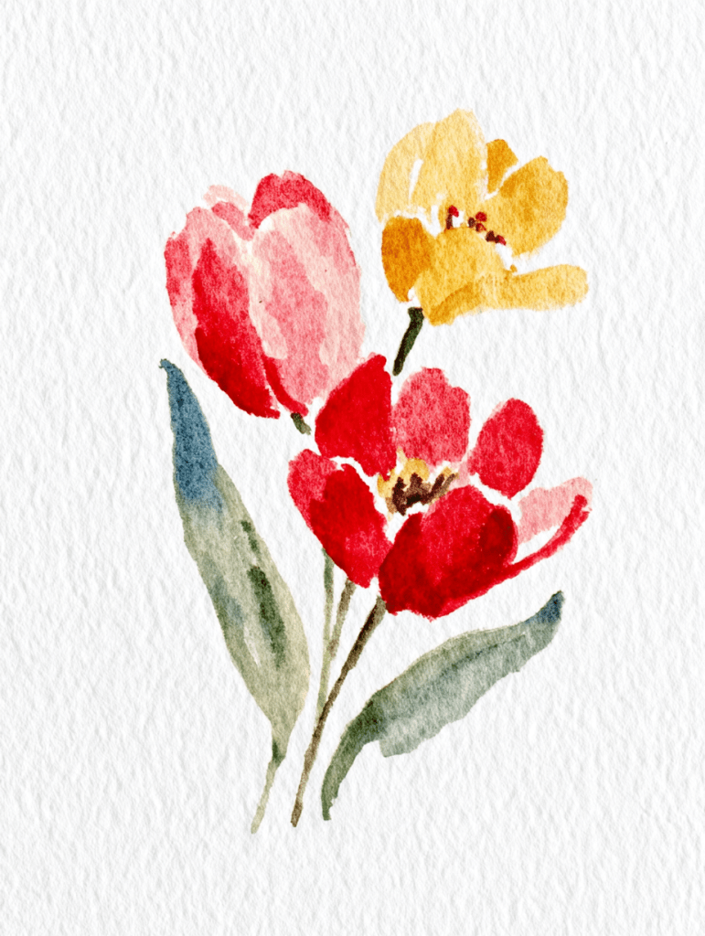 10 простых идей для весенней акварельной живописи для начинающих 125