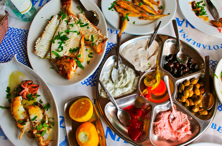 Турецкие закуски мезе фото