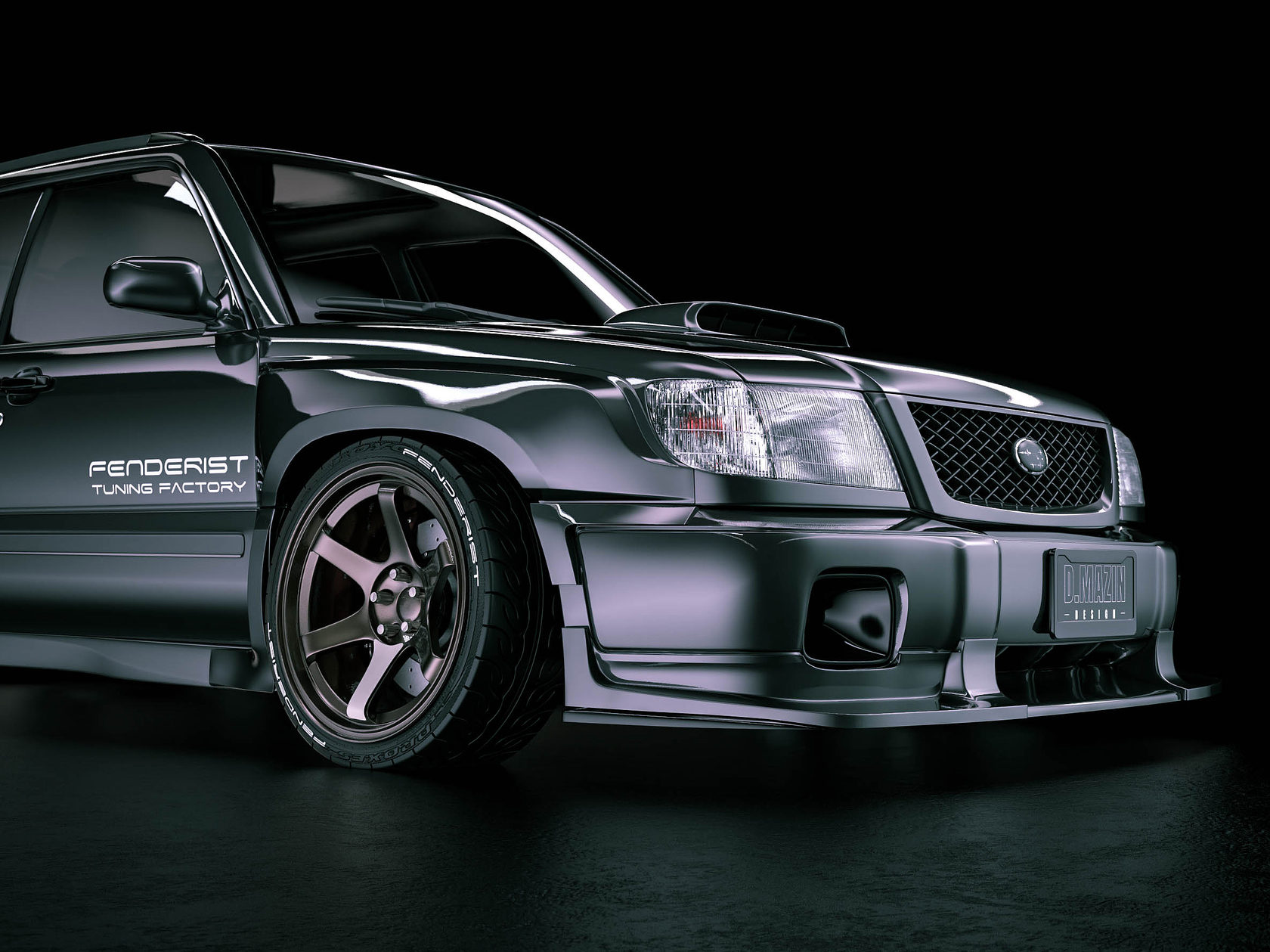 Front Lip Spoiler For Subaru Forester SF 1997-1999 – Black Primed FRP