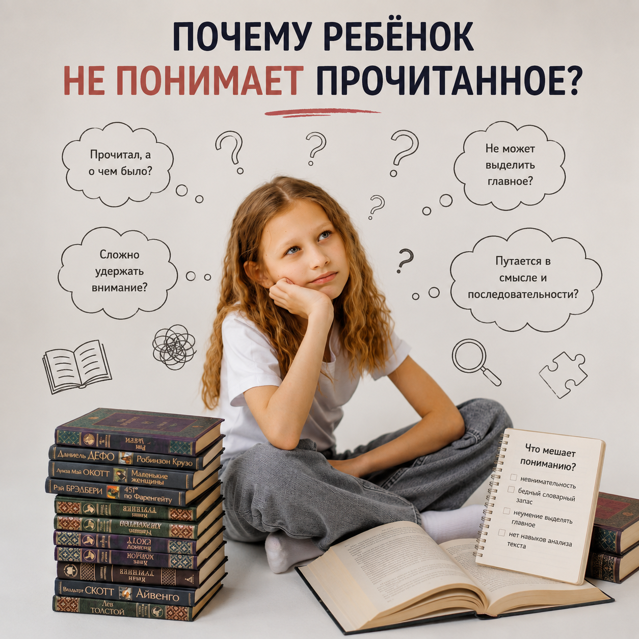 Ребенок не понимает прочитанноеМарина Точилина онлайн репетитор по чтению
