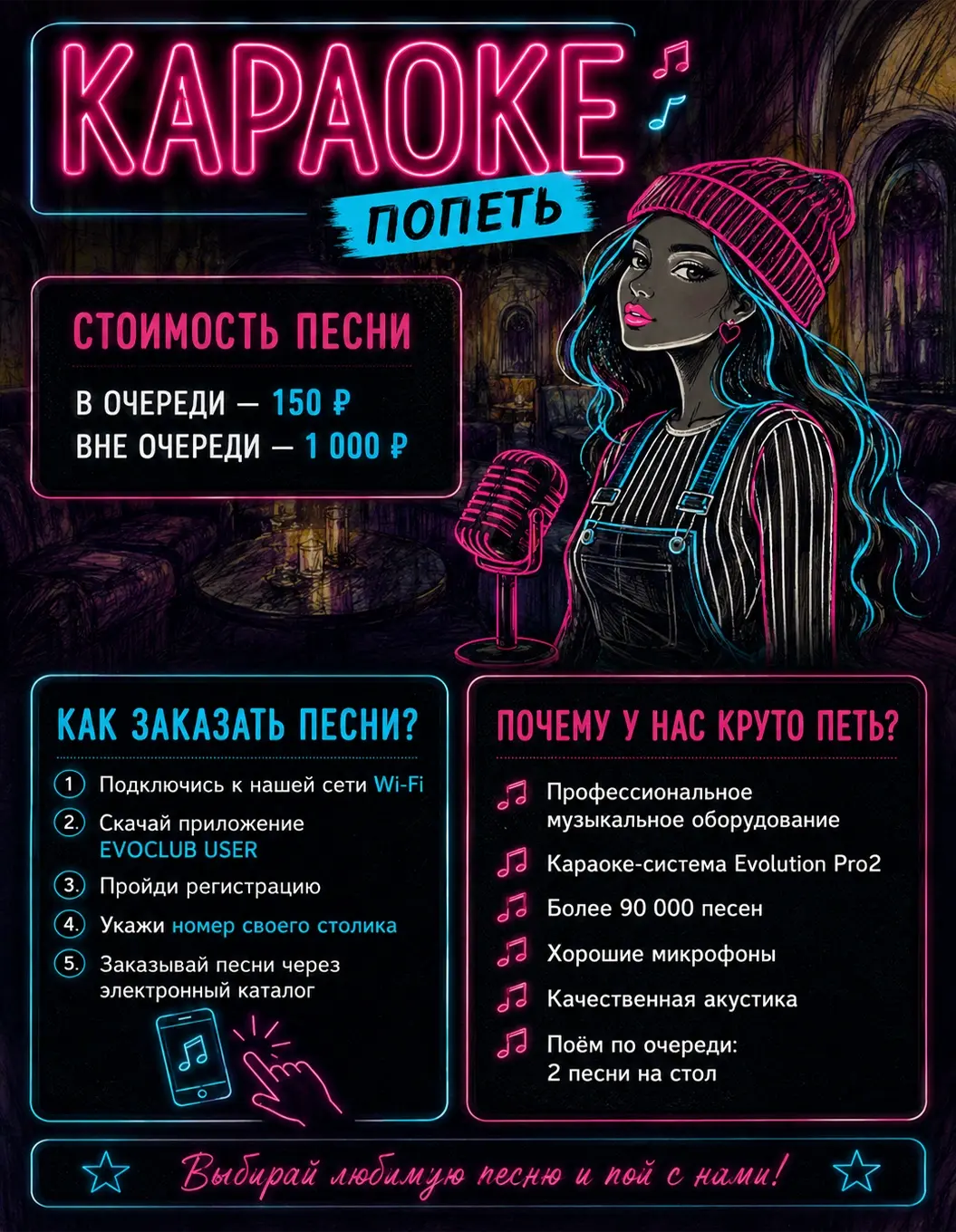 Меню Спеть