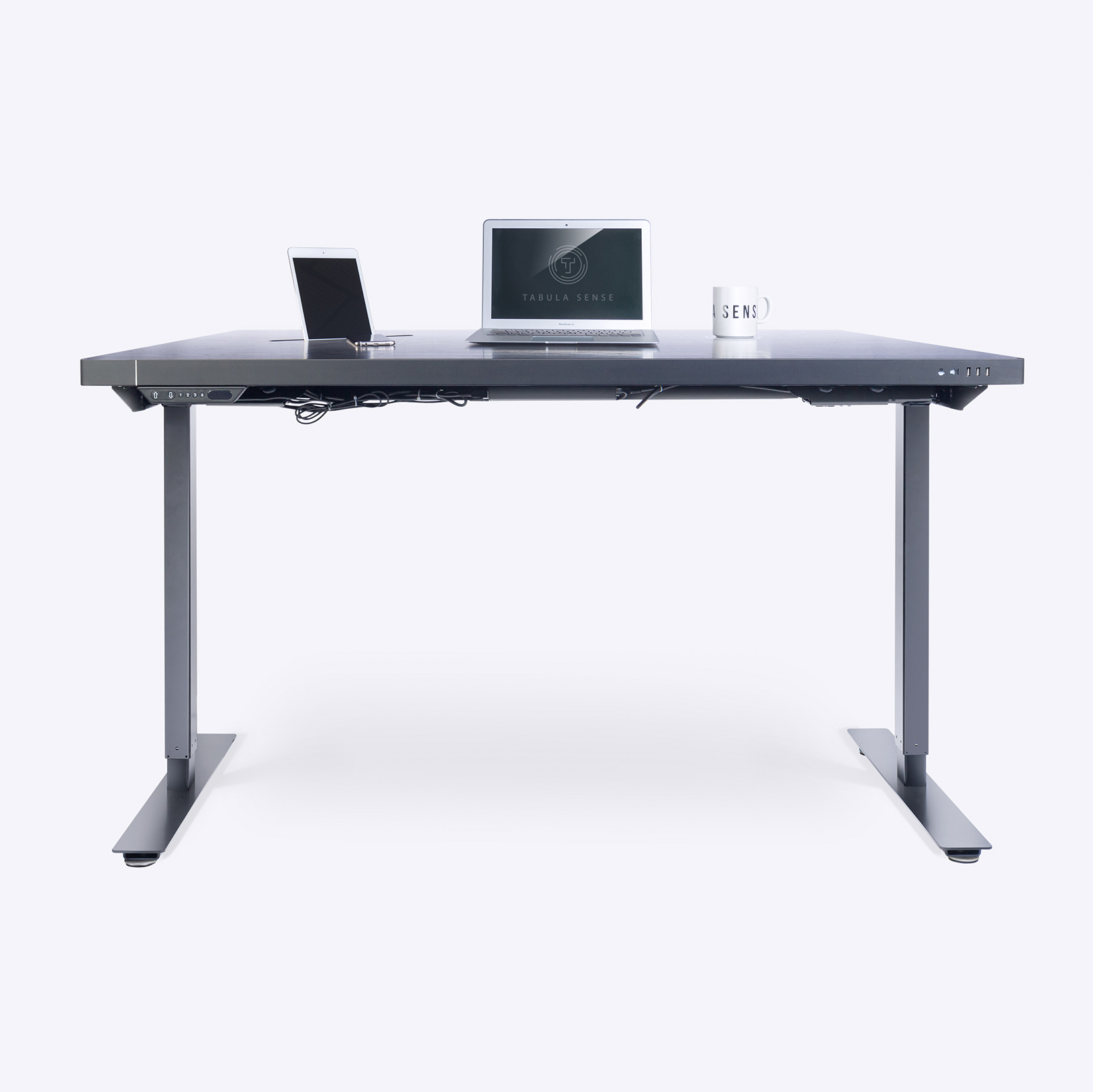 Умный стол tabula sense smart desk черный белый