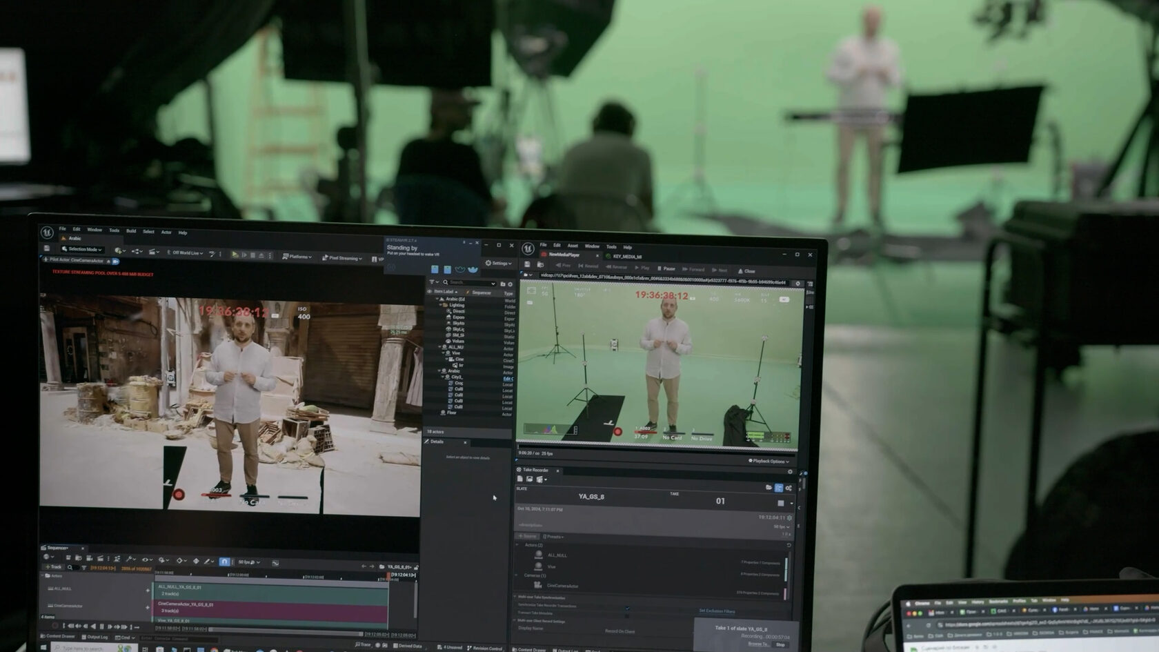 Unreal Engine live preview during chroma key shooting