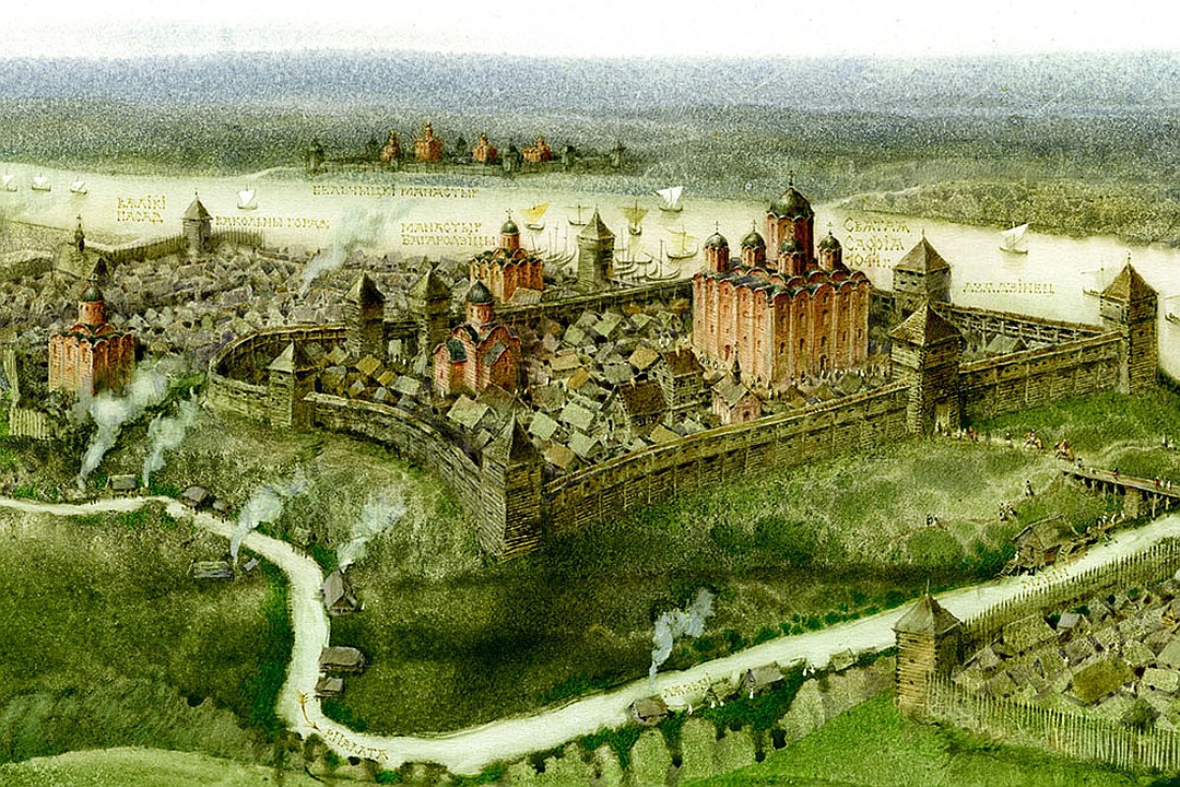 Древний Полоцк. Иллюстрация Павла Татарникова