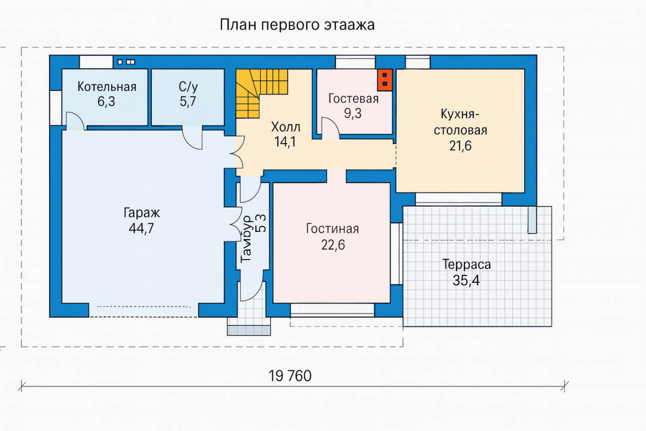 План первого этажа