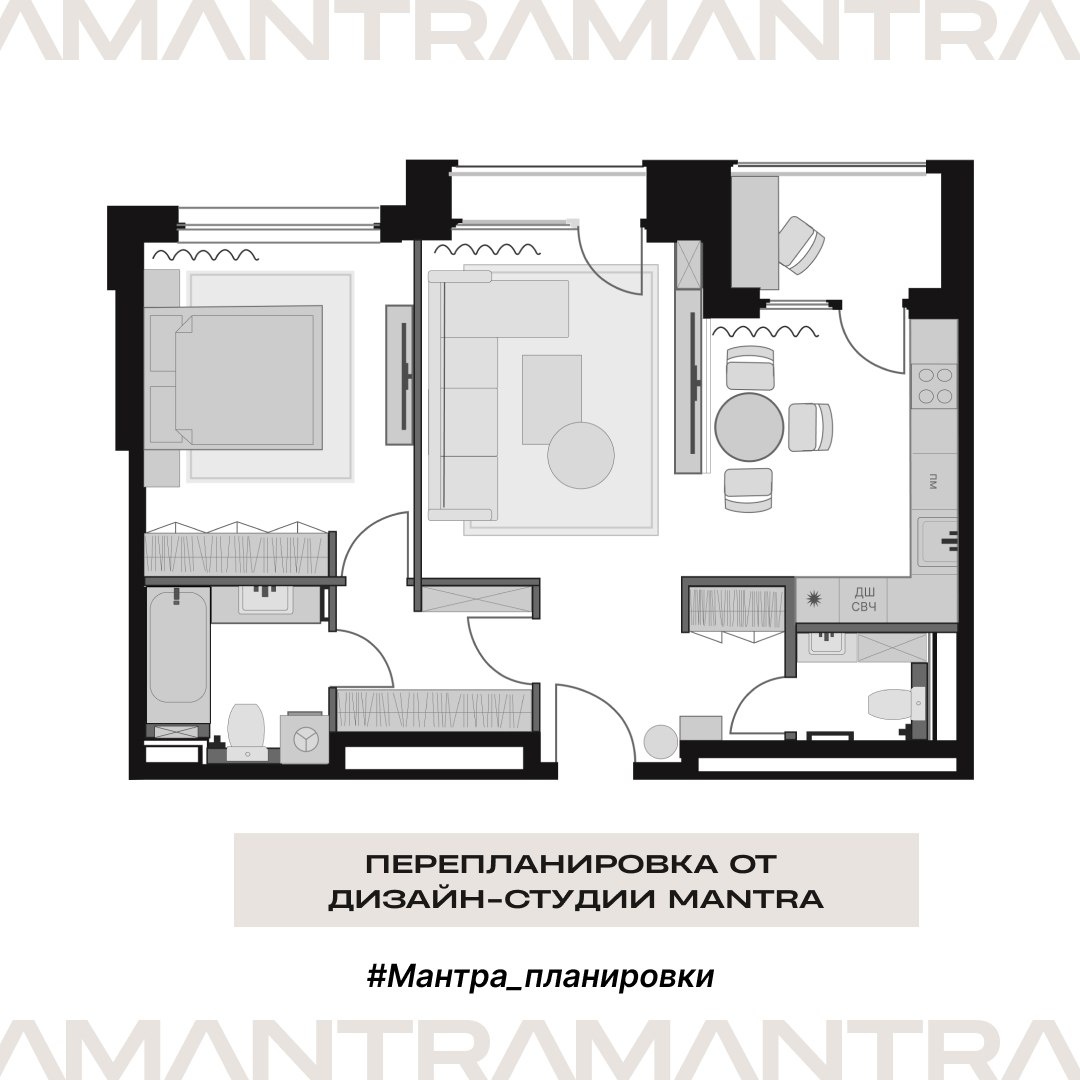 Планировочное решение от дизайн-студии MANTRA