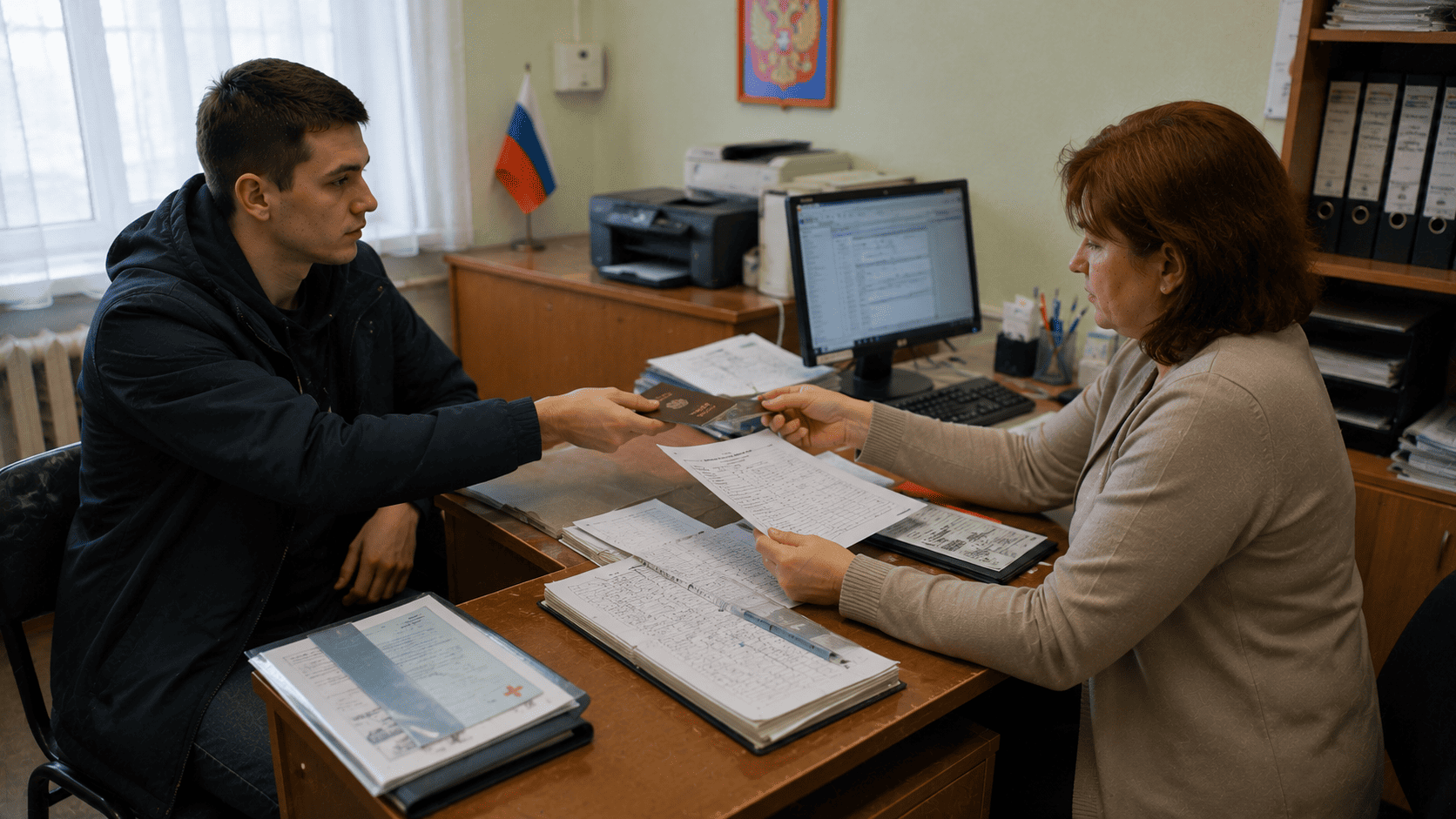 Выписка из Реестра воинского учёта и бумажные документы