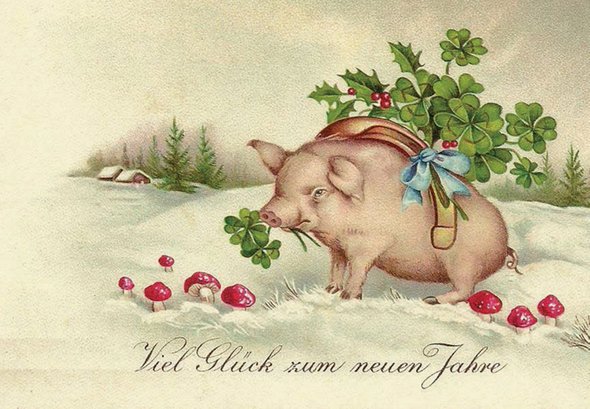 Немецкая рождественская открытка. Фото: Public domain 