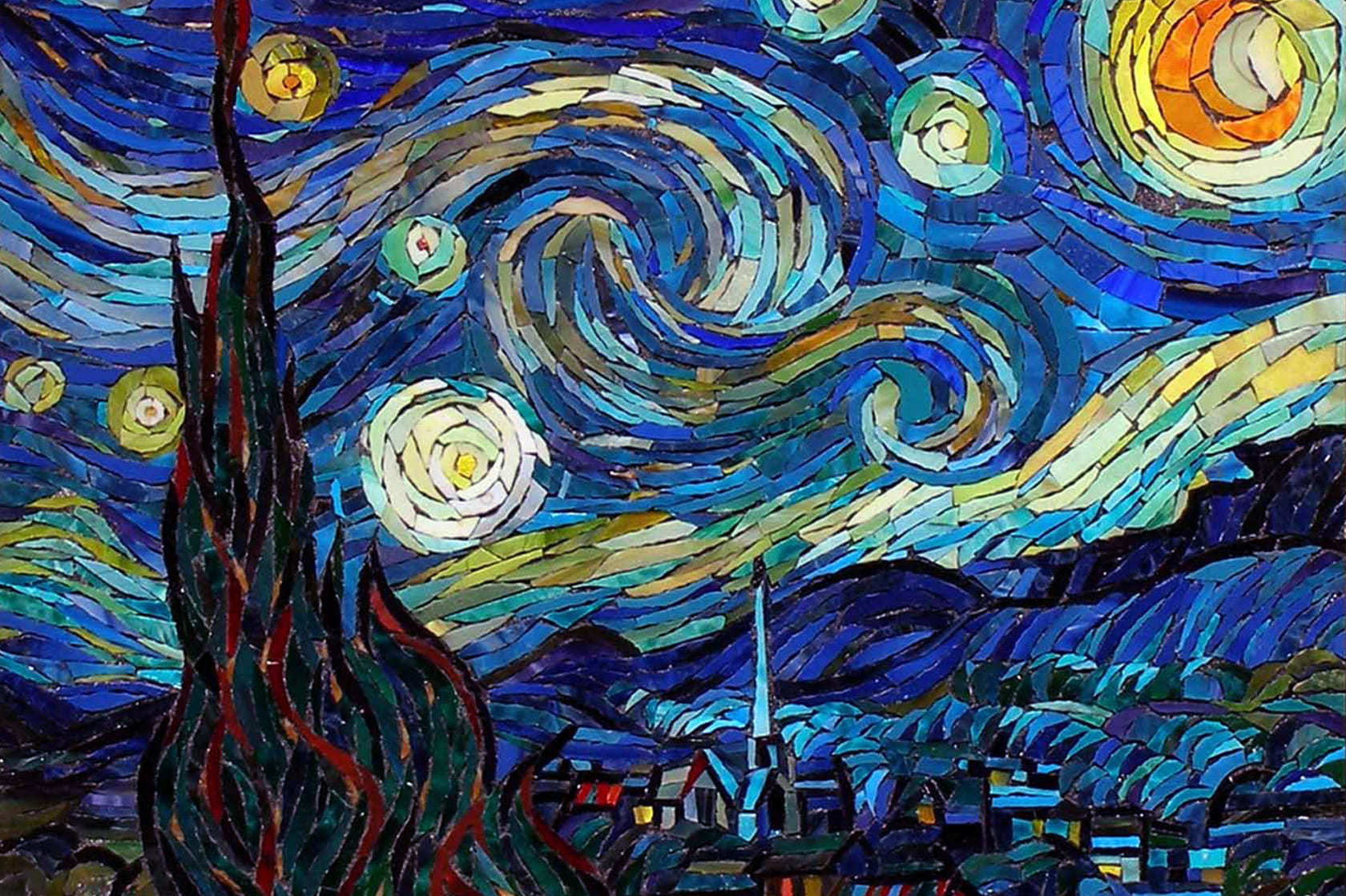 Картина ночь ван. Лунная ночь Ван Гог. Мозаика Ван Гог Звездная ночь. Ван Гог картины Лунная ночь. Винсент Ван Гог Звёздная ночь картины Ван Гога.