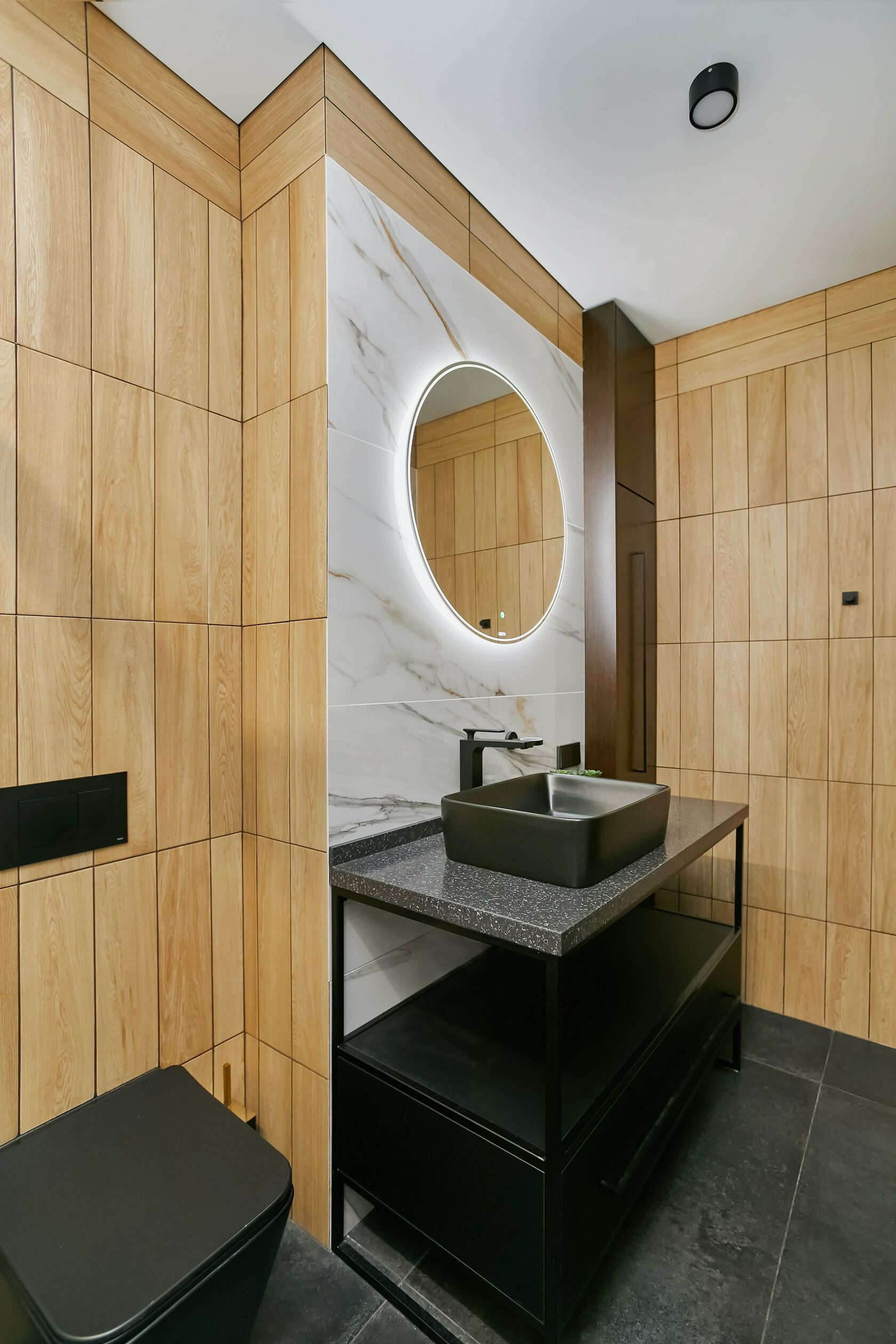 Проспект Мира - Дизайн интерьера ванная комната, умывальник, зеркало