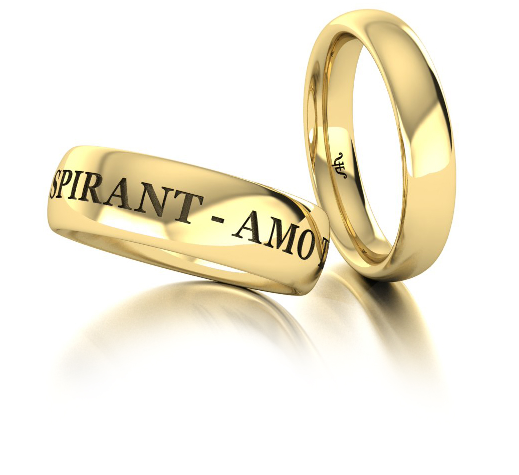 Классические обручальные кольца из желтого золота купить и заказать в Москве ювелирная студия Виктора Шадрина