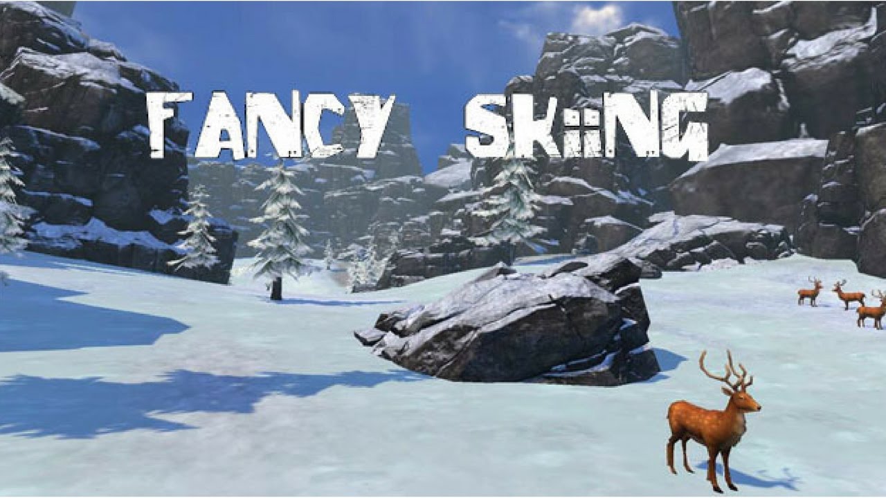 Игра Fancy Skiing в VR-очках в клубе виртуальной реальности.