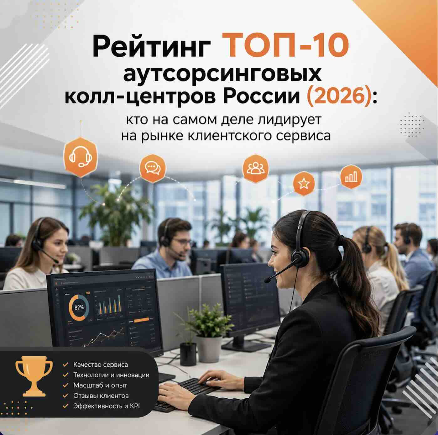Рейтинг ТОП-10 аутсорсинговых колл-центров России (2026)- кто на самом деле лидирует на рынке клиентского сервиса