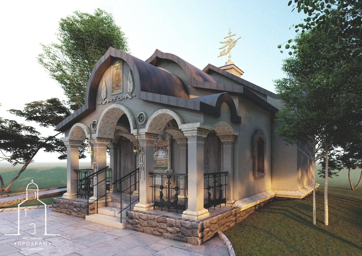 orthodox church, sacred architecture, orthodox church project,chapel with a font