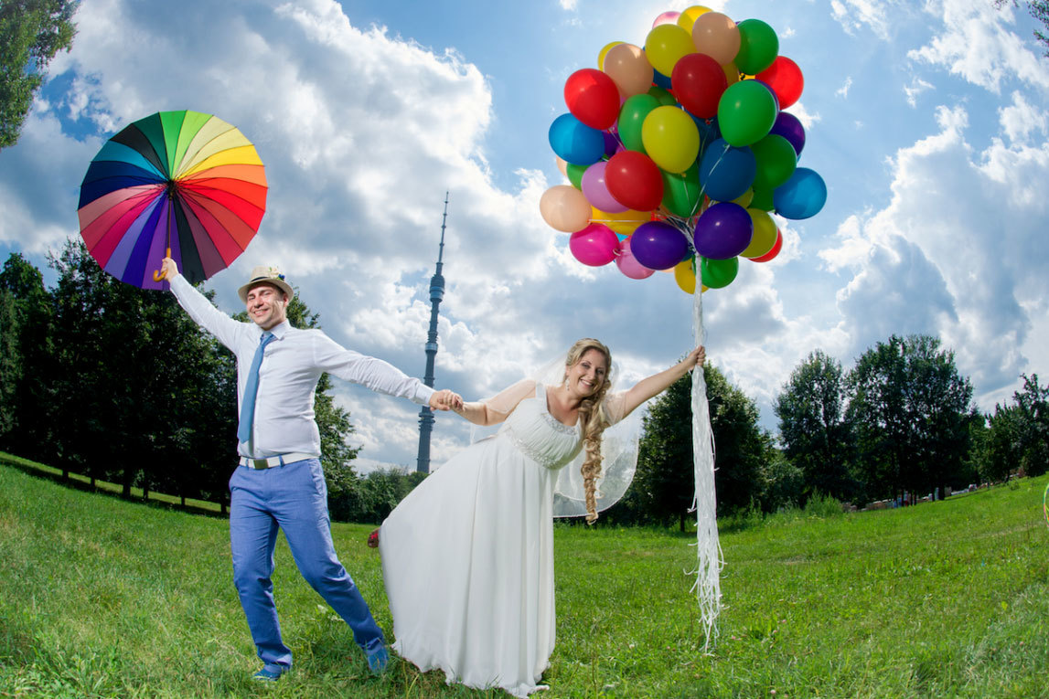 Идеи для осенней свадебной фотосессии в солнечную погоду