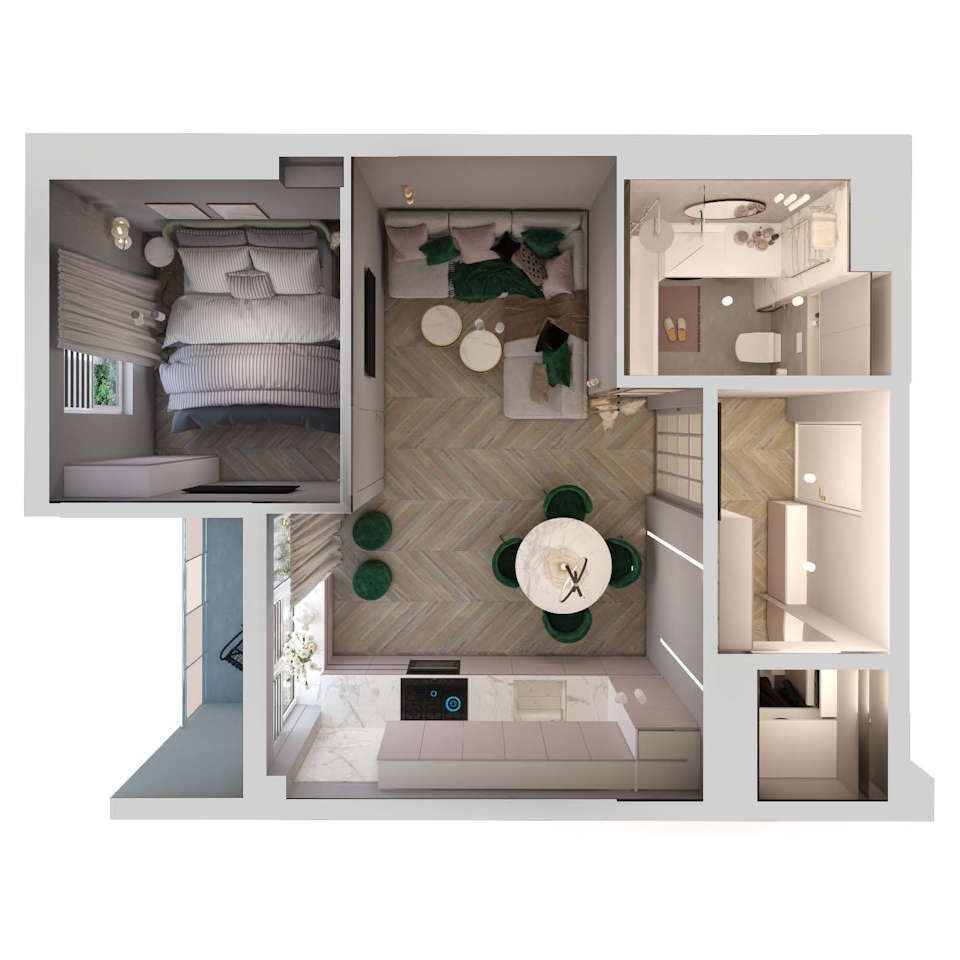 Уникальное предложение в ЖК «Каравелла Португалии»: в продаже однокомнатная квартира с видом на живописный двор