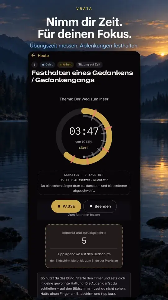 Nimm dir Zeit. Für deinen Fokus.