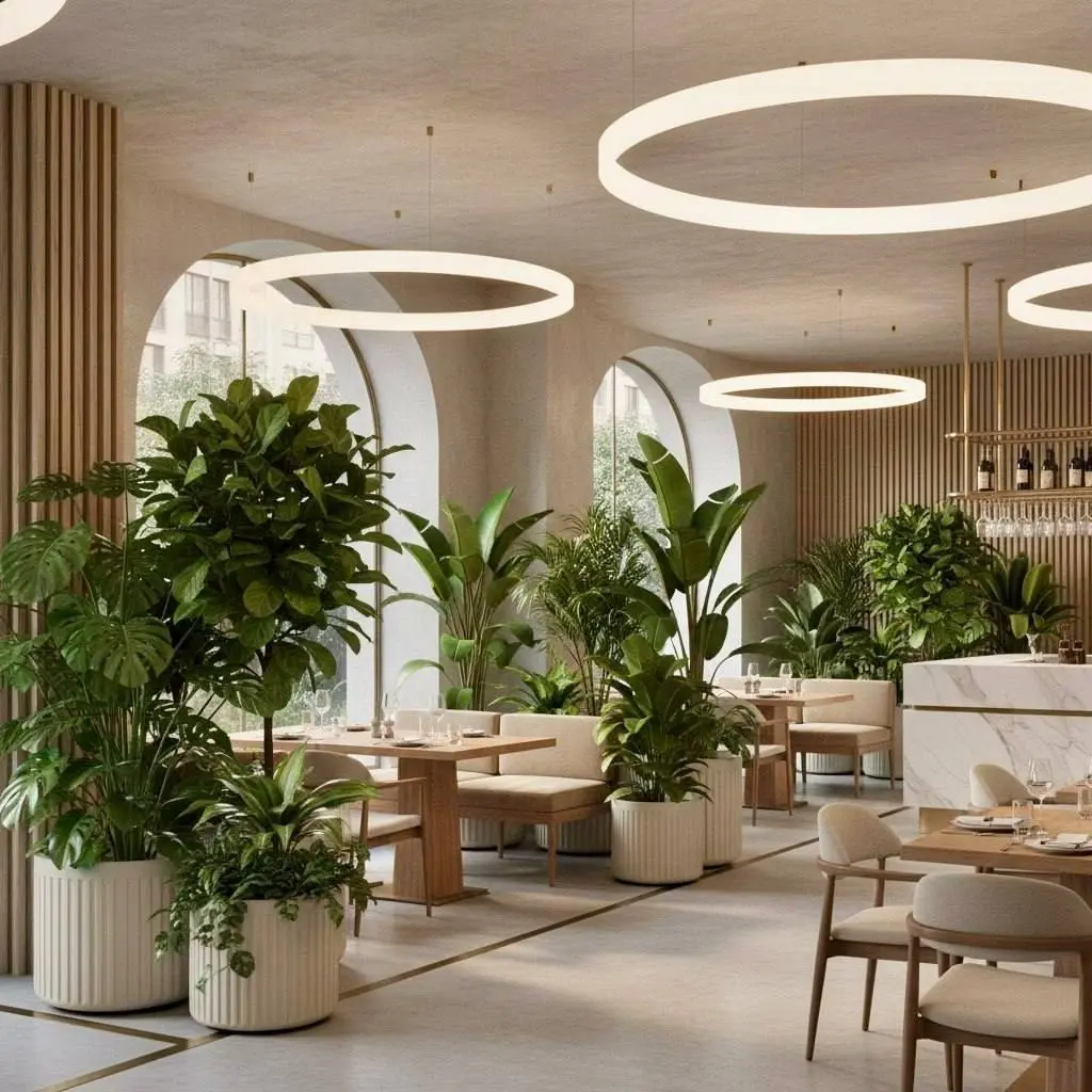 Зеленая зона в ресторане