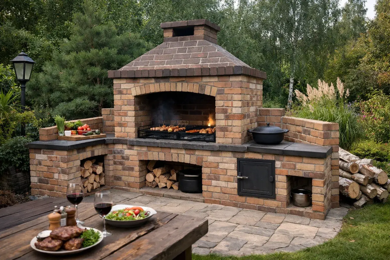 Мангал из кирпича