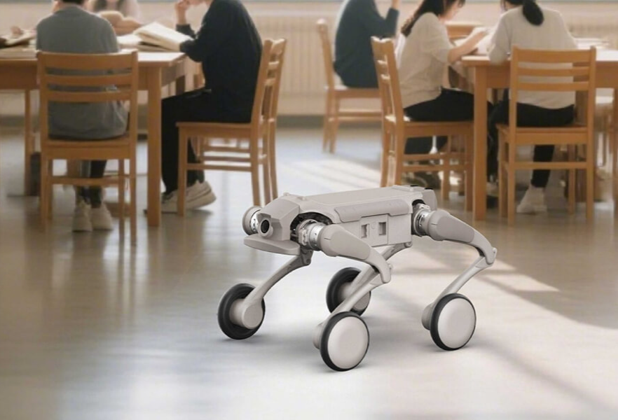 Inchbot L1-W EDU преодолевает препятствия на дне открытых дверей вуза