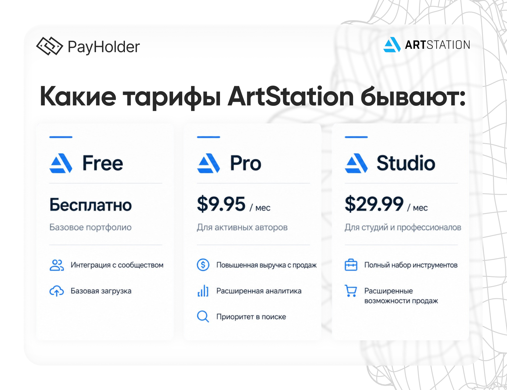 Тарифы ArtStation в 2026 году