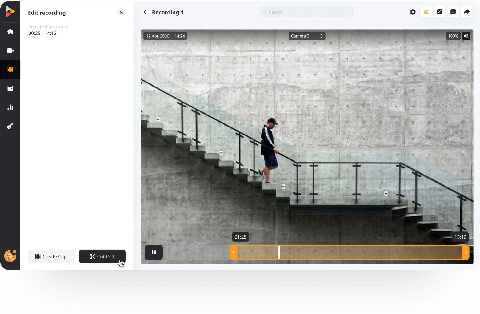 редактирование видеозаписей системы наблюдения