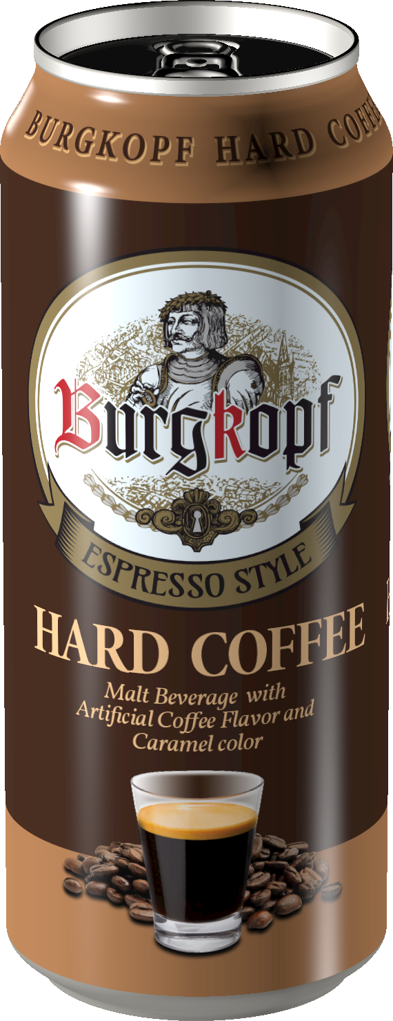 BURGKOPF Coffee beer, Grapefruit beer, Pineapple beer and Pils