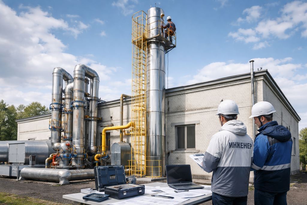 Экспертиза промышленной безопасности металлической дымовой трубы котельной