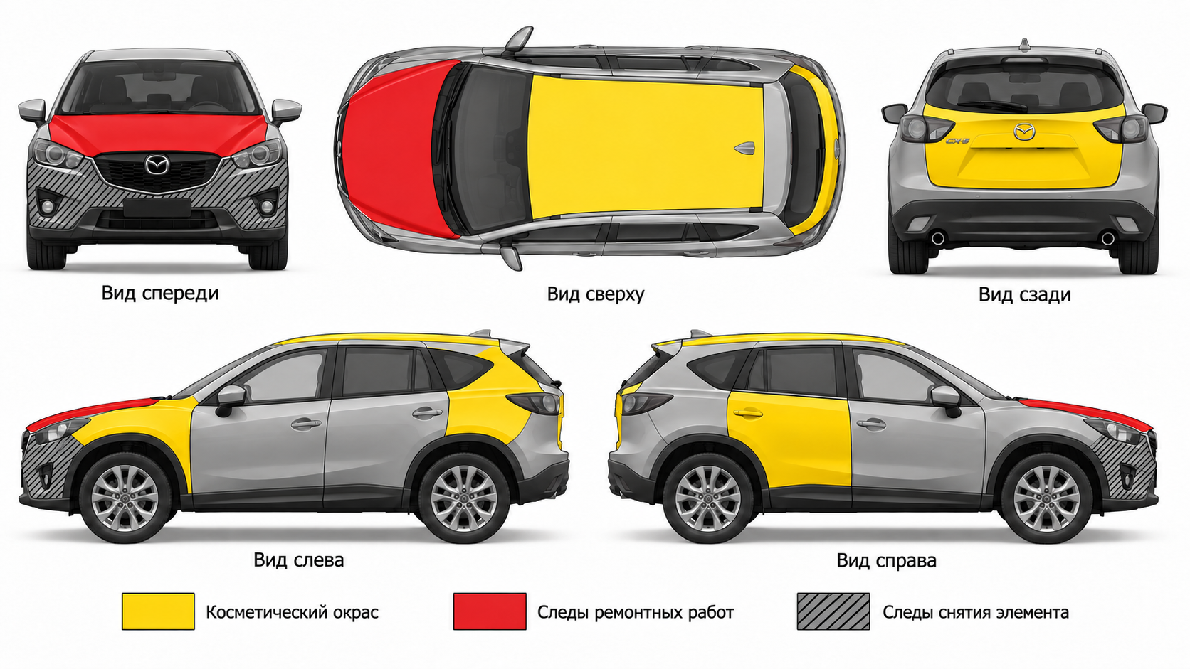 Карта ЛКП Mazda CX-5