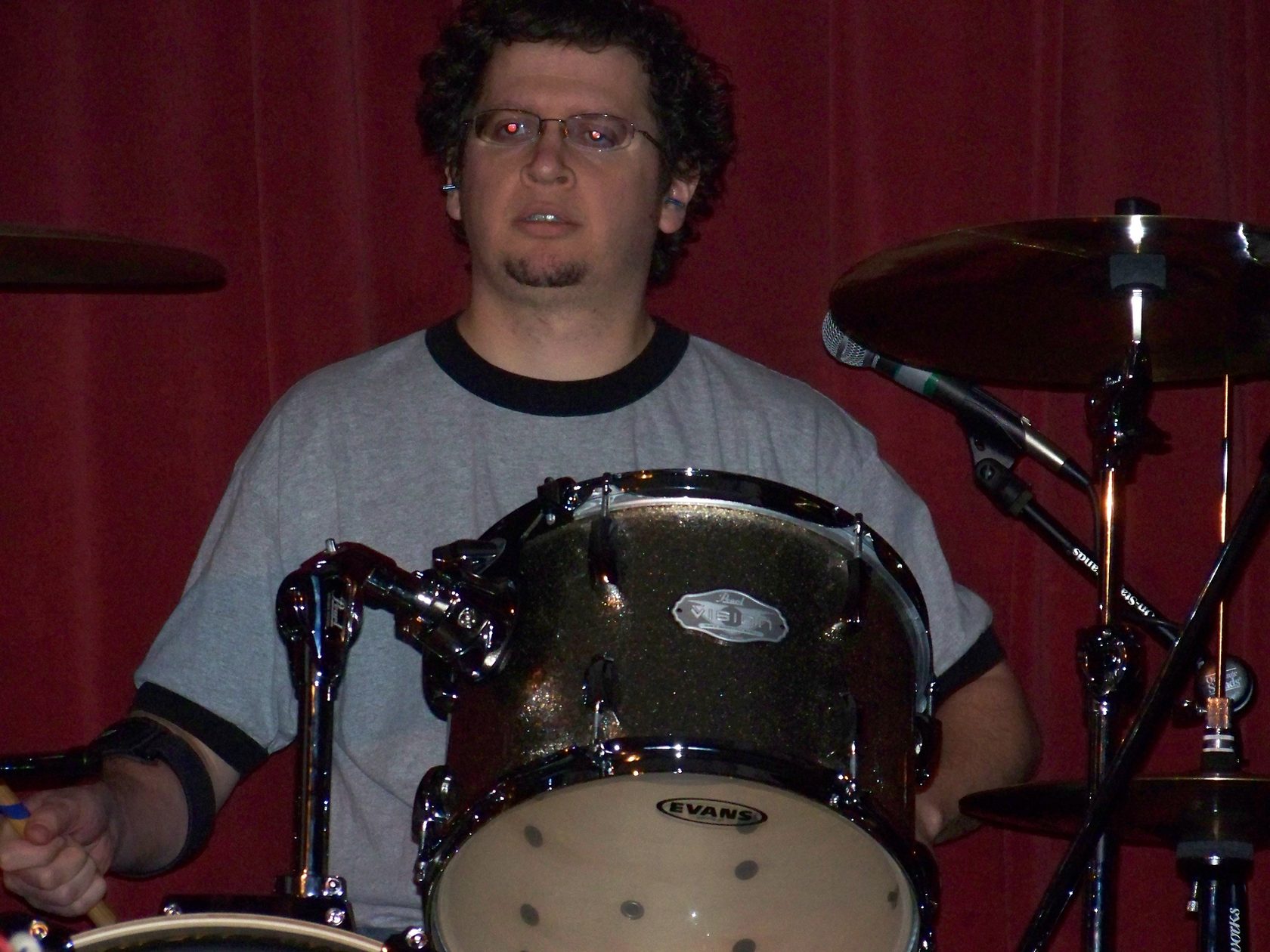 Tony drumming at Auction House