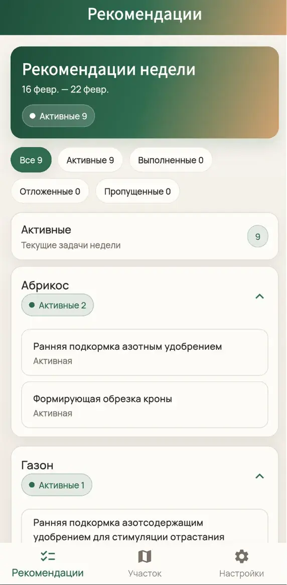 Экран участка