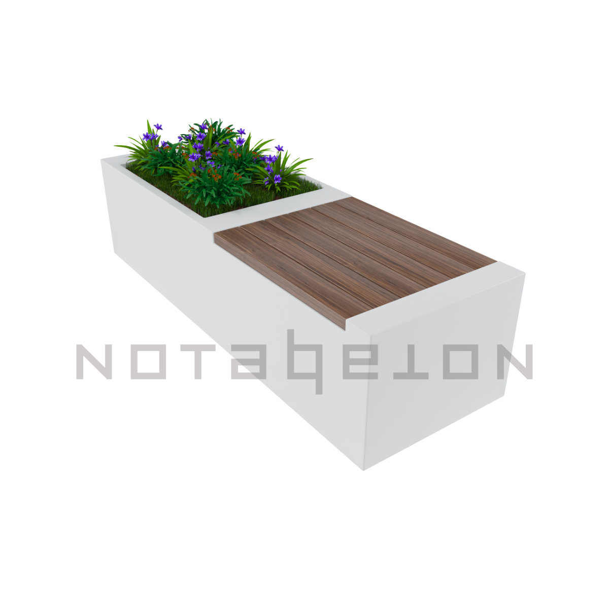 Скамейка из бетона. Малые архитектурные формы. Деревянная скамейка с клумбой. Скамейка с вазоном. Вазоны с лавочкой.