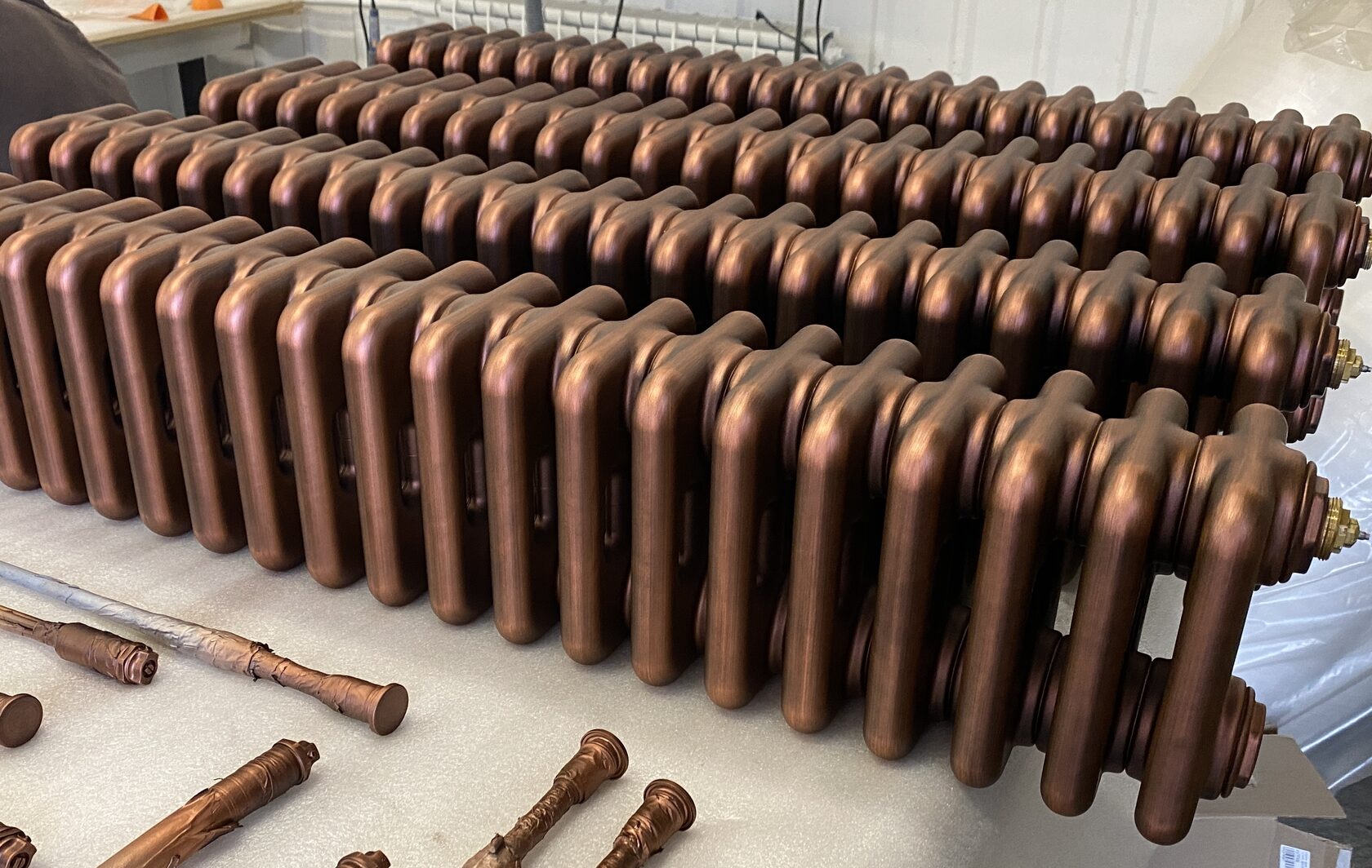 Окраска радиатора в медь