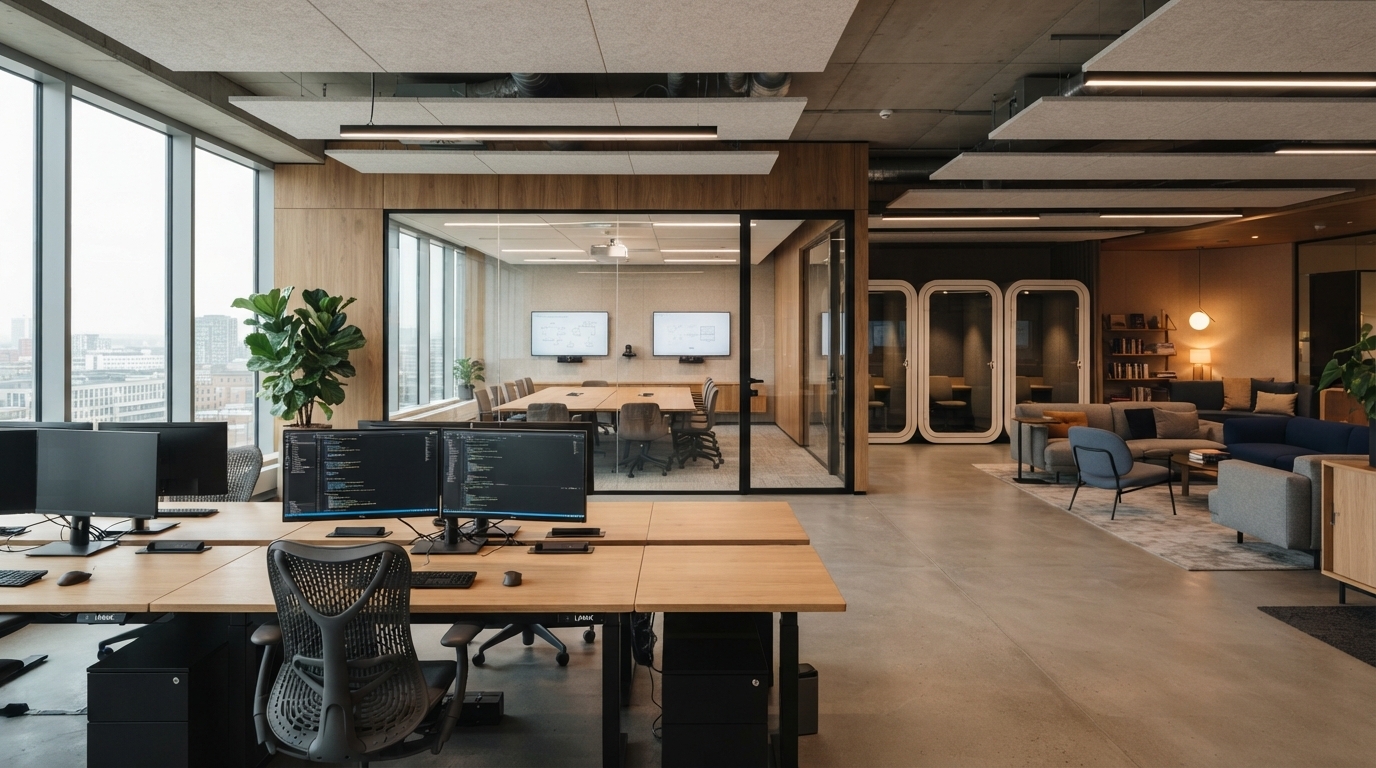 Modern IT office workspace design