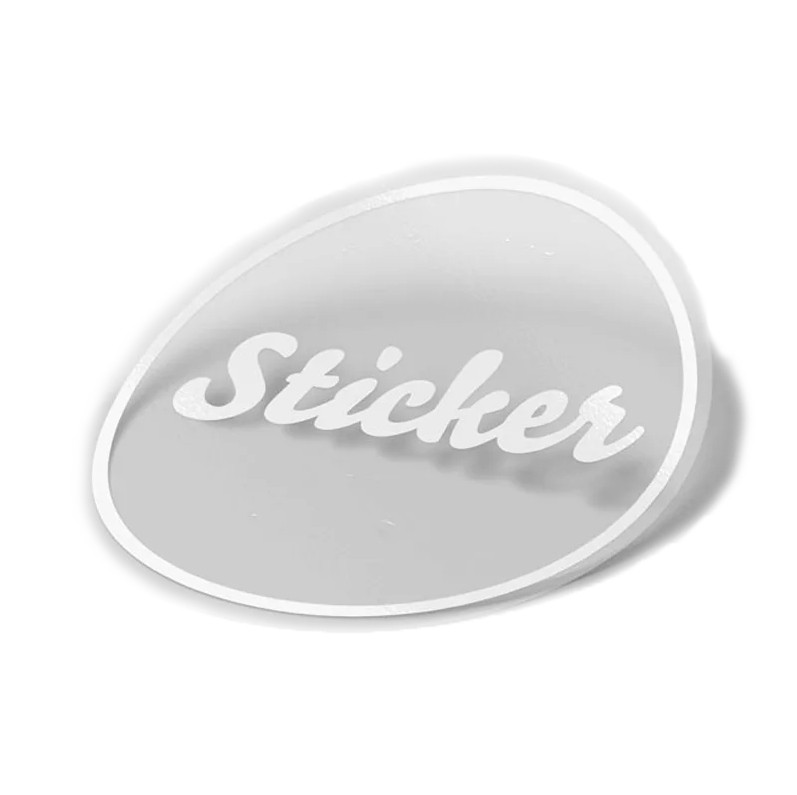 Печать наклеек на прозрачной пленке