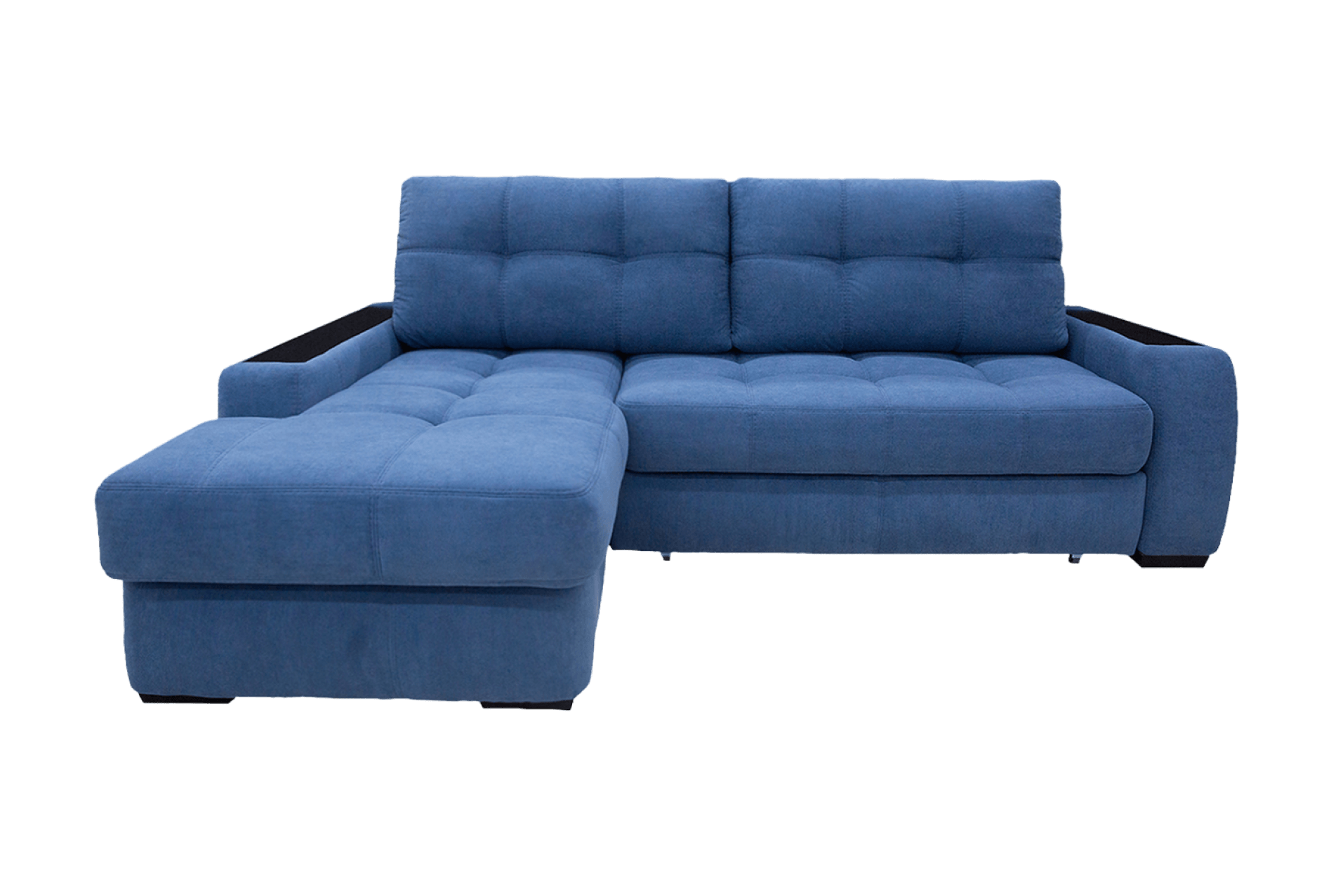 диван угловой синий с подлокотниками