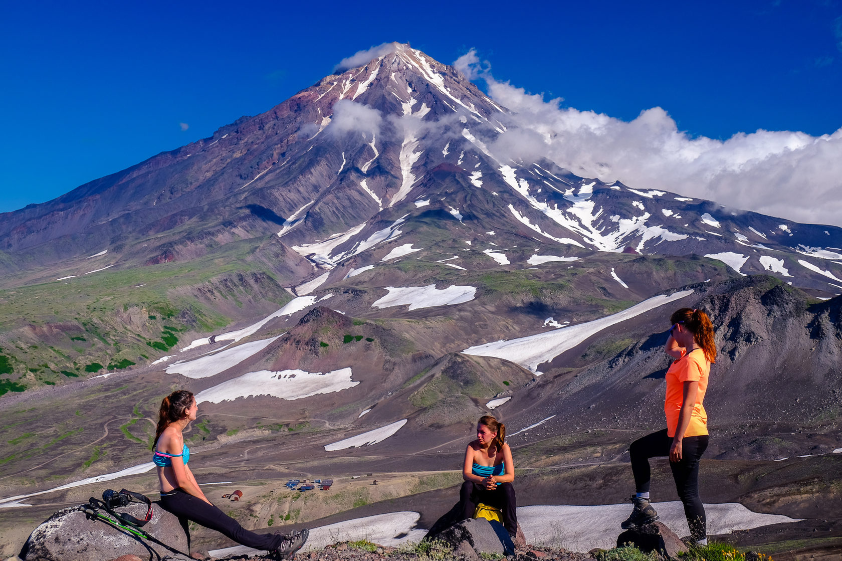 Туристы камчатка вулкан