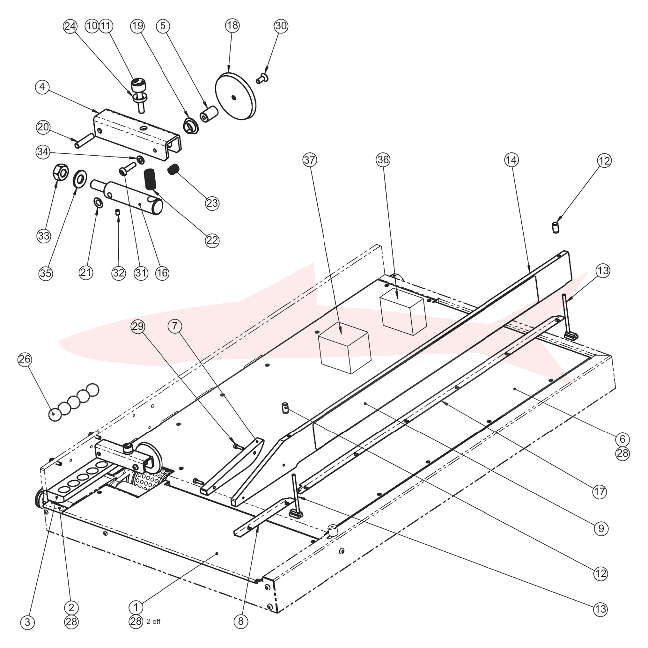 Morgana AutoCreaser 50 7-04-10 Paper Control Assembly — схема деталей