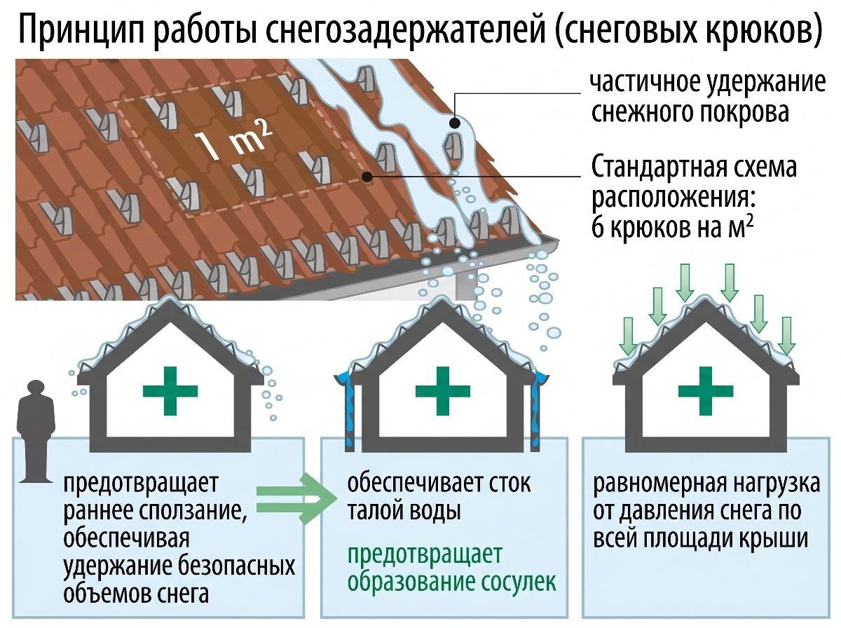 Как работает система снегостоппоров (бугелей)