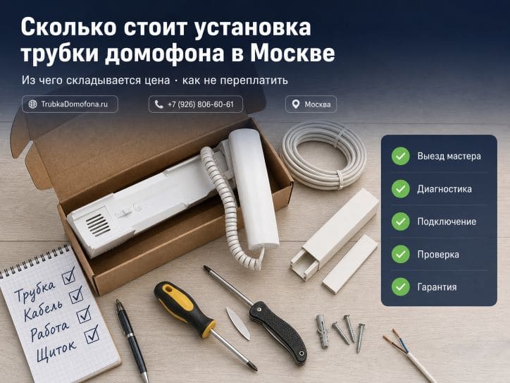 Сколько стоит установка трубки домофона в Москве — честный обзор цен 2025 года