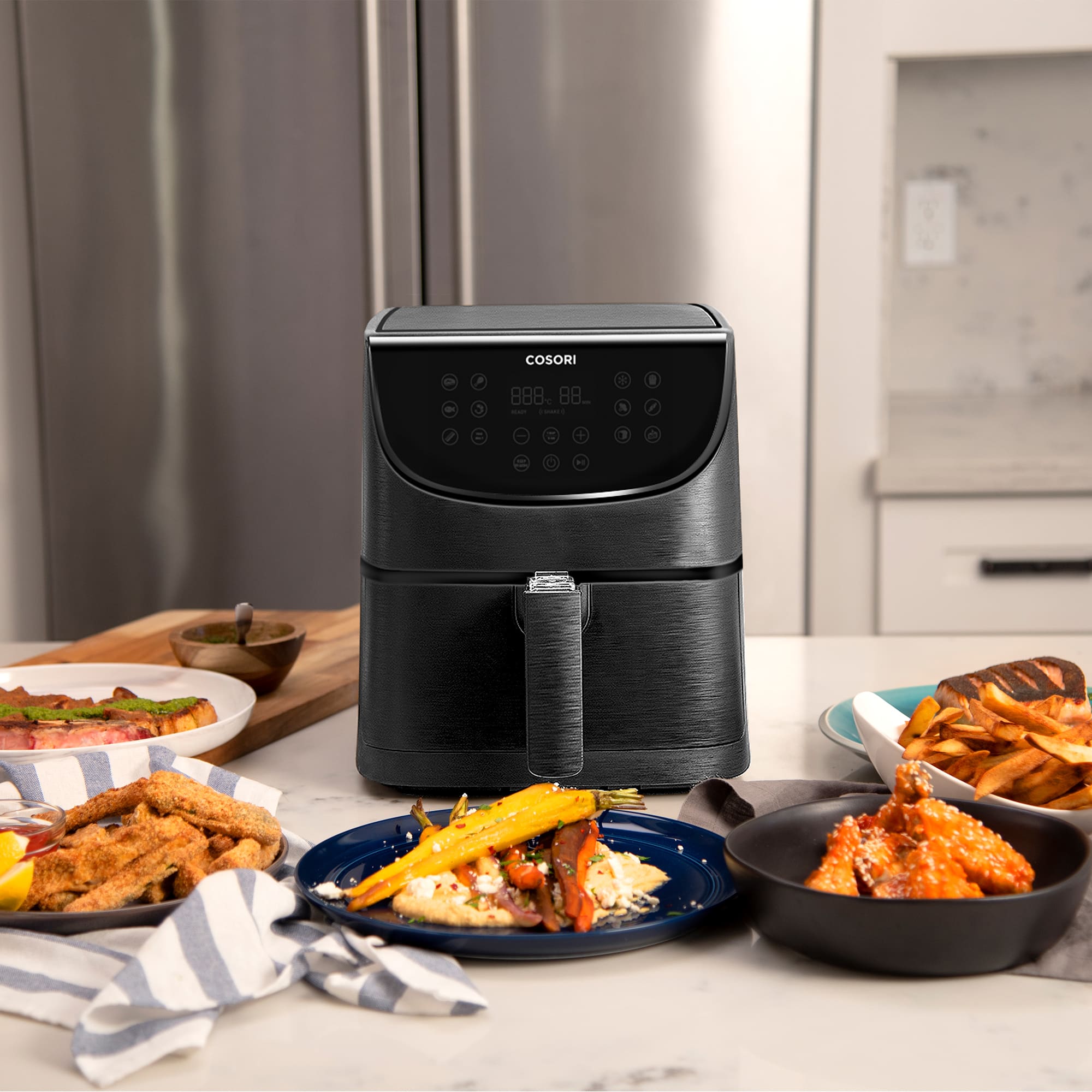 Аэрогриль Cosori Smart Air Fryer CS158-AF 5,5 л Black — купить с бесплатной  доставкой