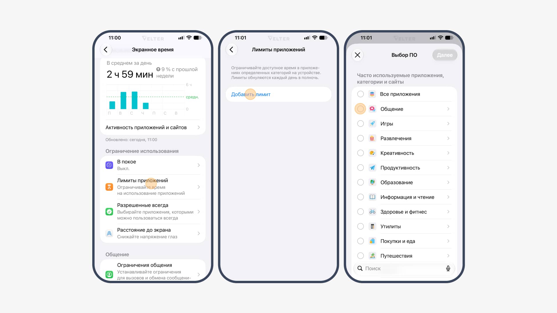 Лимиты приложений на iPhone