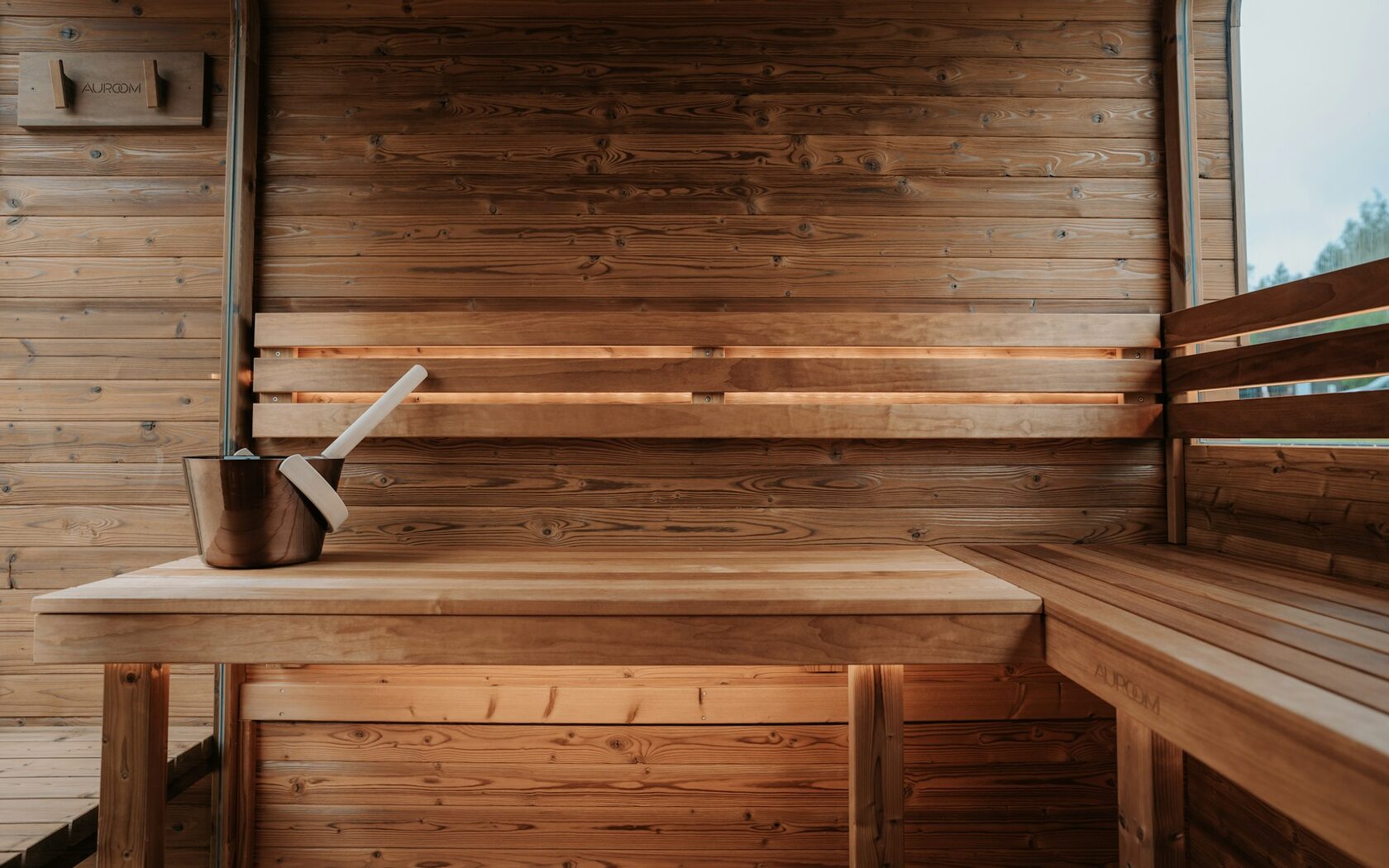 Warme Sauna Atmosphäre