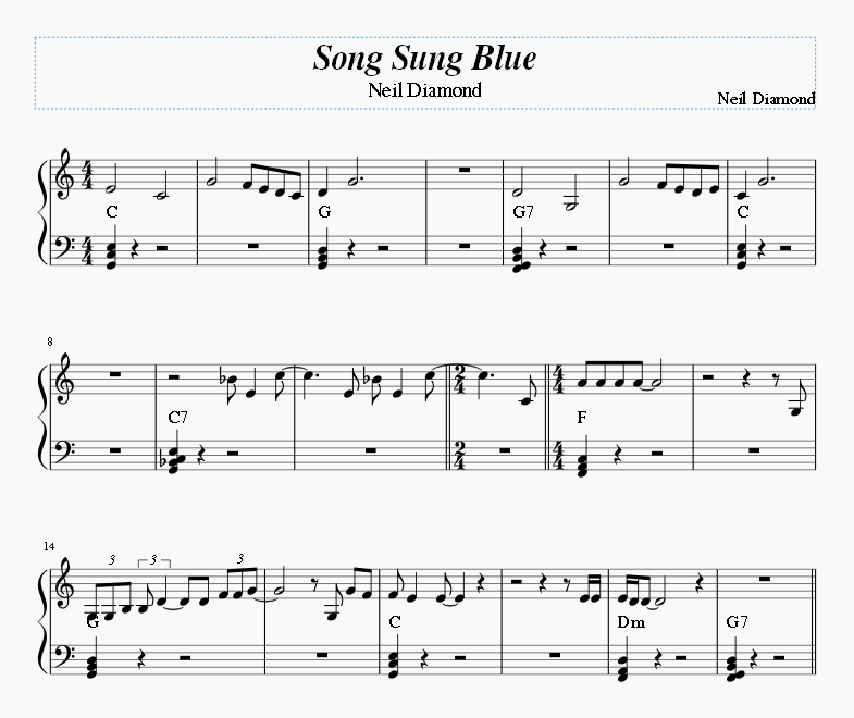 Song Sung Blue